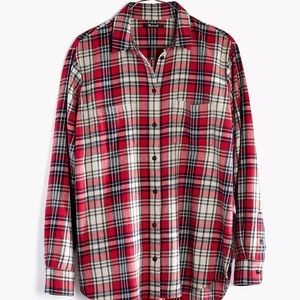 Madewell Flannel Oversized Ex-Boyfriend Shirt in Carl Plaid